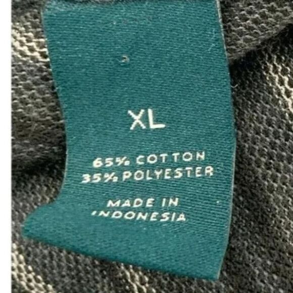 Perry Ellis Polo Mens Charcoal Gray Striped Short Sleeves Shirt Size Extra Large - Picture 7 of 7